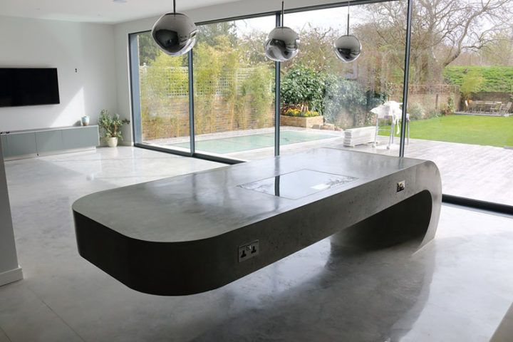 Interior Design Idea: Concrete Kitchen Island