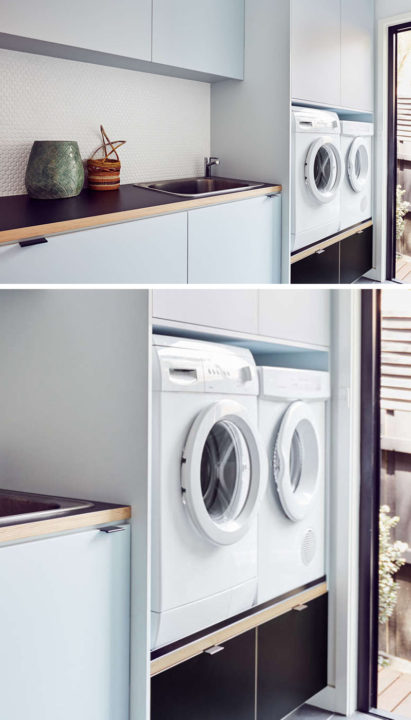 Laundry Room Design Idea: Put Your Washer And Dryer Up