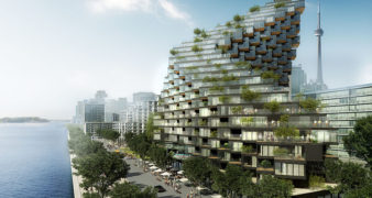 Architecture firm ODA New York, have designed a proposal for a waterfront building in Toronto, Canada